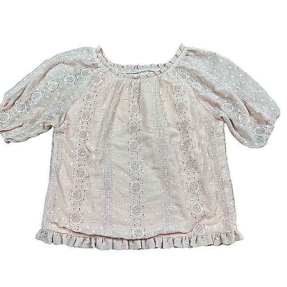 Zara Other - ZARA: Girl’s Blush Crochet Lace Top -Size 11-12